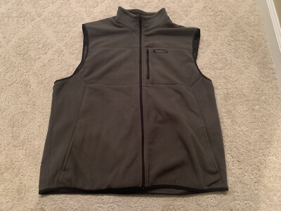 Timberland Vest Gray Full Zip Sleeveless Outdoor Midweight Fleece Size Men s 2XL