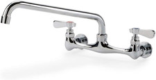 Commercial Restaurant Kitchen 8" Center Wall Mount Faucet W/ 12" Spout