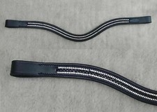 Adams -Tack Braided with All Clear Crystal Double Row Leather Wava Browband