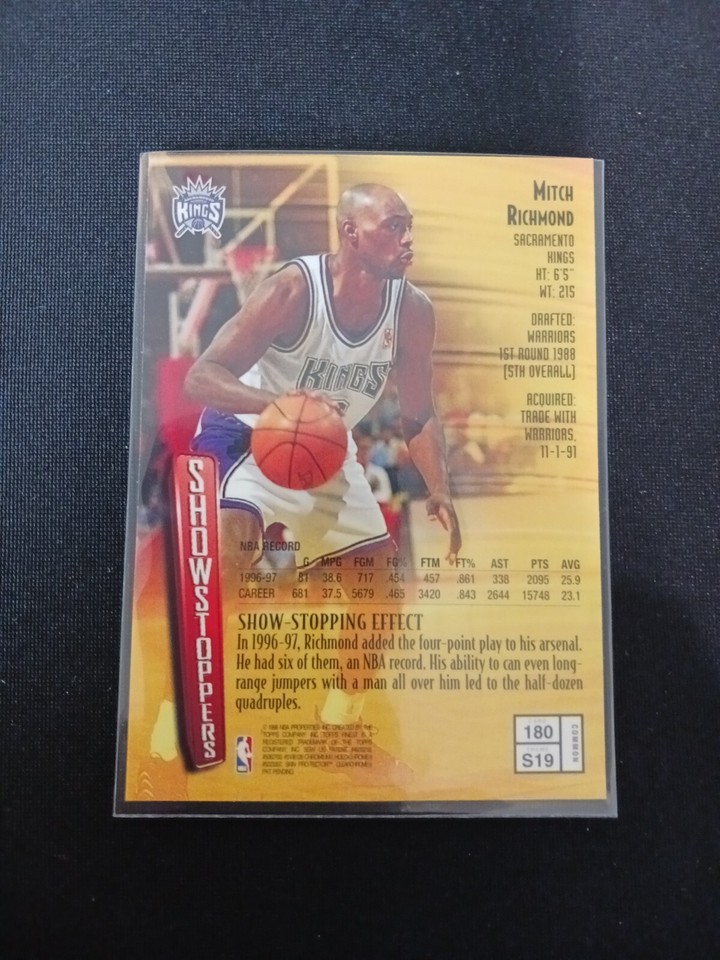 CARTE RICK FOX 1997 #64 Topps Finest Ballhawks avec revêtement Boston