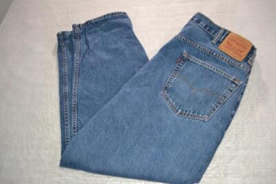 43779-a Levis 550 Jeans Relaxed Fit Blue Cotton Size 38 X 29 Adult Mens