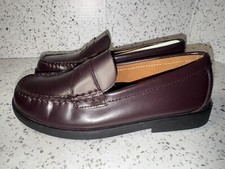 Sperry Topsider Penny Loafers Boys Colton Dress Shoes Burgundy NEW Size 3.5W