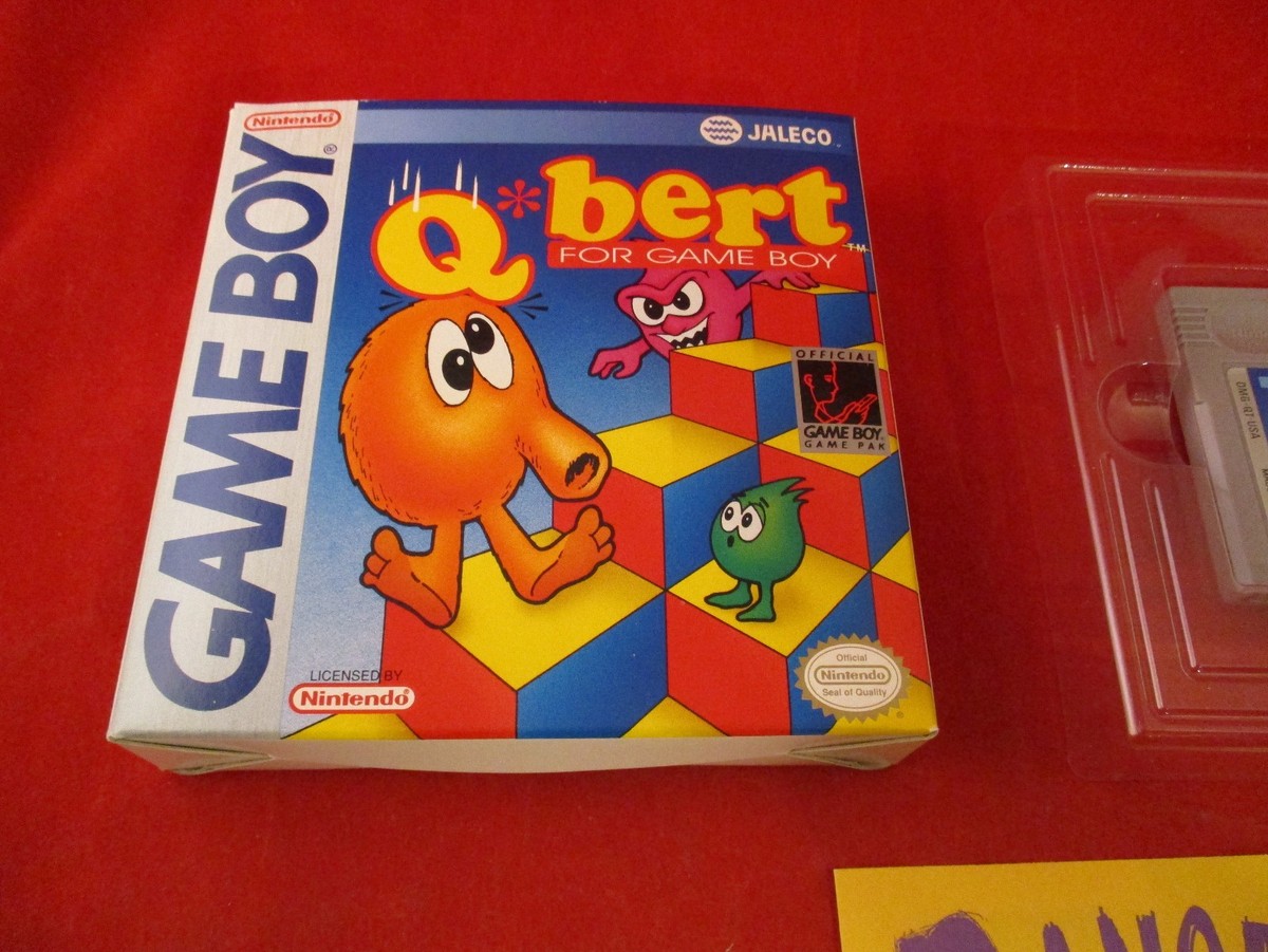Qbert (Nintendo Game Boy, 1992) COMPLETE Box manual game WORKS! Q