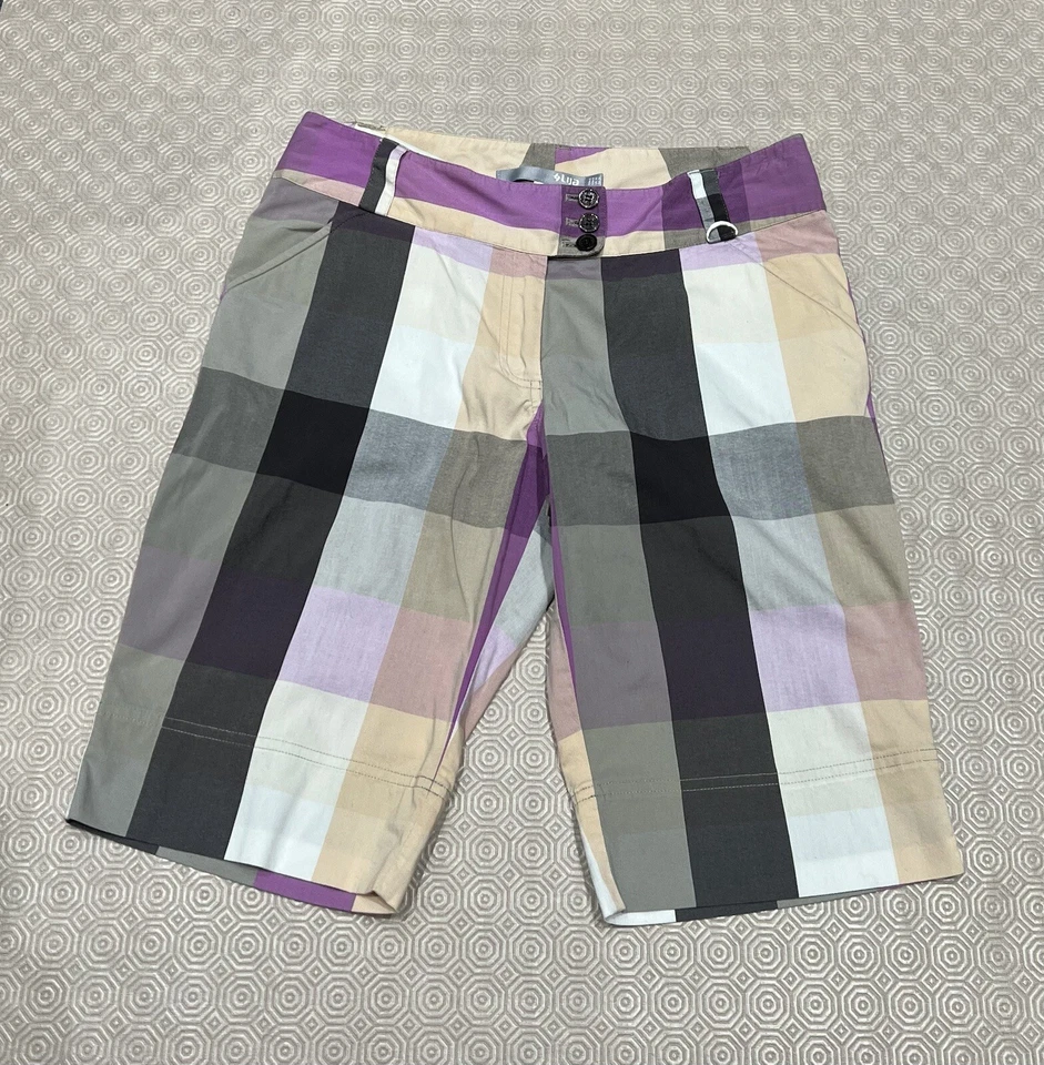 LIJA Women's Checked Golf Shorts (Size UK 10)- Cotton Rich - Image 3 of 4