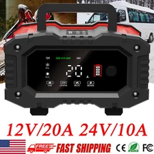 20Amp 12V/24V Smart Battery Charger Lithium Lifepo4 Lead-Acid AGM Marine GEL SLA