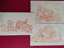 Japan Sexy Art Postcard lot 3 Kimono Woman PC U-kiyoe geisha girl