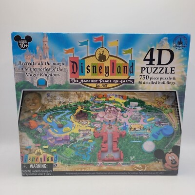 Disneyland Park 4D 750 PIECES/50 Bldgs Puzzle New Sealed