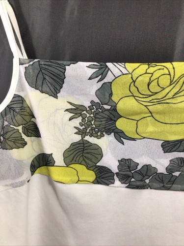 Coast Ivory / Green Floral Mesh Panel Stretchy Cami Top Size 16 VGC - Picture 2 of 5