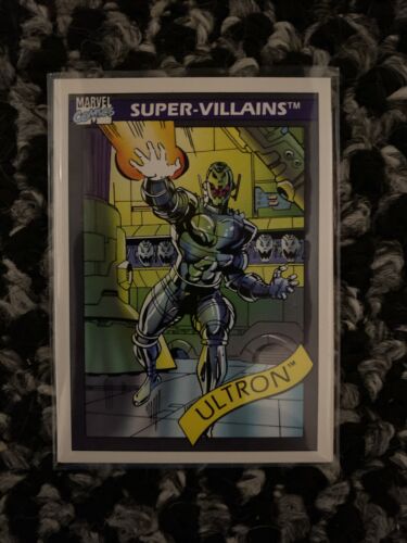 1990 Impel MARVEL UNIVERSE Series 1 #61 ULTRON Rookie Card Super Villains RC - Afbeelding 1 van 2
