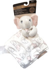Blankets and Beyond Nunu White Elephant Hugging Security Blanket White / Pink