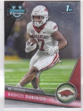 2023 Bowman University Chrome Football 1st Bowman Rashod Dubinion #17 Arkansas