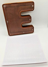 Personalized Name Wood Piggy Bank Gift Coin Bank "Letter E" With Stickers DIY