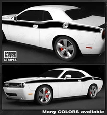 Dodge Challenger 2008-2023 Solid CUDA Side Stripes Decals (Choose Color)