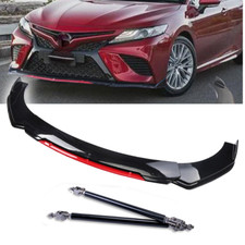 For Toyota Camry 2000-21 Sport Front Bumper Lip Spoiler Body Kit Red Strut Rods For Toyota Camry 2000-21 Sport Front Bumper Lip Spoiler Body Kit Red Strut Rods