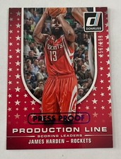 2014 Panini Donruss Production Line Scoring Press Proof Purple /199 James Harden