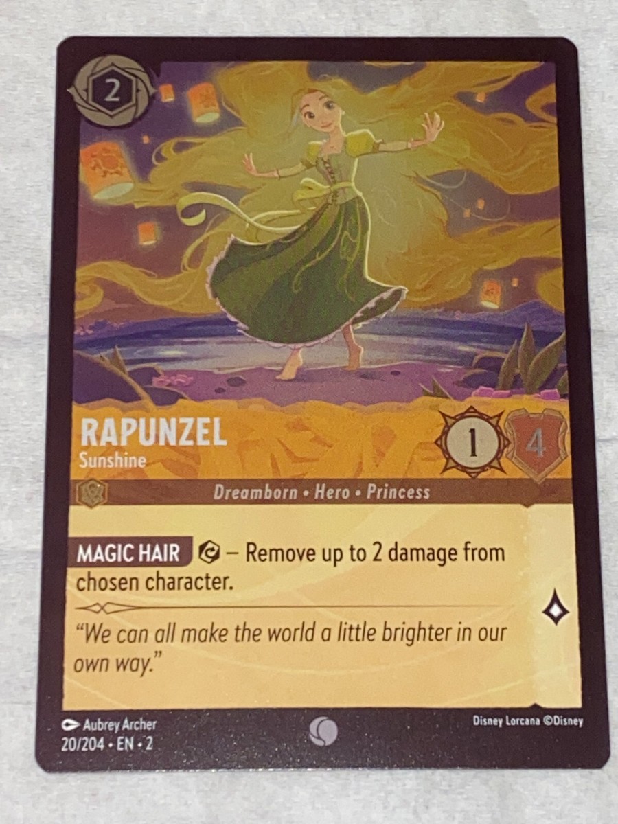 Disney LORCANA Rise of the Floodborn RAPUNZEL Foil Card NM | eBay