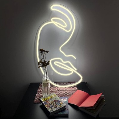 Neon Signs Face LED Lights Ins Style Art Wall Decorative 