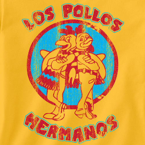 LOS POLLOS BROTHERS T-SHIRT SAUL METH BLAU KRISTALL SPOOF VAMONOS