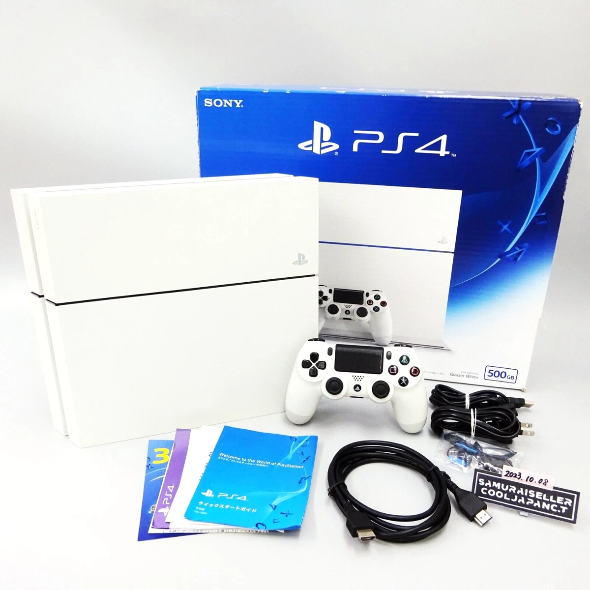 Sony PS4 PlayStation 4 500GB Glacier White CUH-1200A with Controller Used