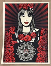 Shepard Fairey Rose Girl Obey