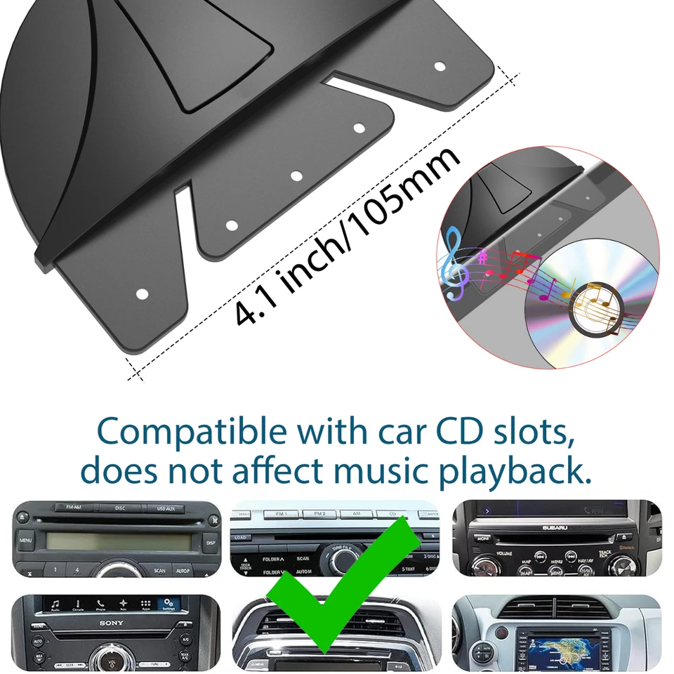 CD Slot Mobile Phone Holder for In Car Universal Stand Cradle Mount GPS iPhone - Image 3 of 4