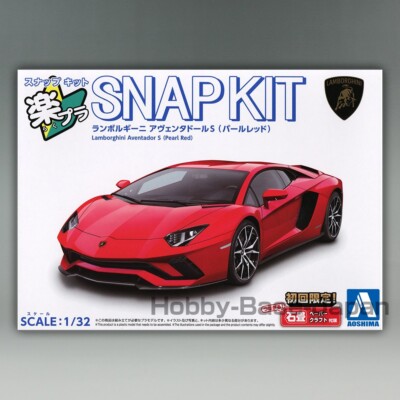 Lamborghini Aventador S (Pearl Red) 1/32 AOSHIMA Snap Kit No.7-PR