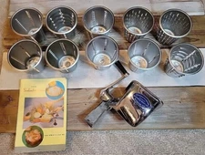 Saladmaster Kitchen-Quip VTG Food Processor 10 Cones, Hand Crank, Manual NO BASE