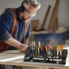 Screwdriver Rack, Small Tool Storage Holder for Desk Top, Work Bench Organizer,