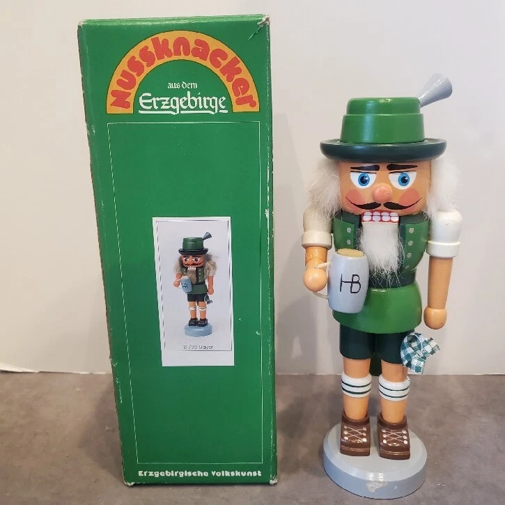 Vintage Erzgebirge Nussknacker Nutcracker with Original Box Pre-owned