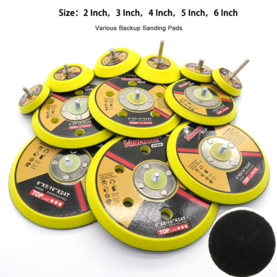 2-6'' Hook & Loop Sanding Pads with Backing Plate for Polishing and Sanding Tasks