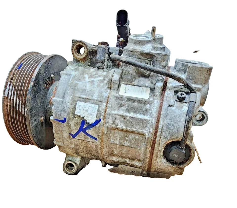 Compresor de aire acondicionado Volkswagen Touareg 2004-2007 7L6820803B OEM Foto 4 de 4