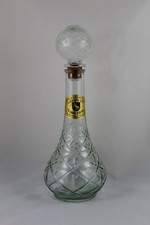 Antike Likörkanne Glas geschnitzt Likör EL HORSE DE ORO Destillerien Rojo TOLEDO