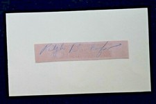 Ralph Birkofer (d.1971) Pirates Dodgers Signature Cut Autograph 3x5 Index Card 