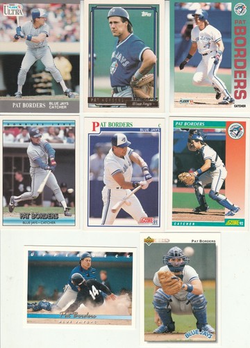 Huge 40 + PAT BORDERS different card lot 5 RC 1989 - 1995 all Blue Jays - Picture 3 of 5