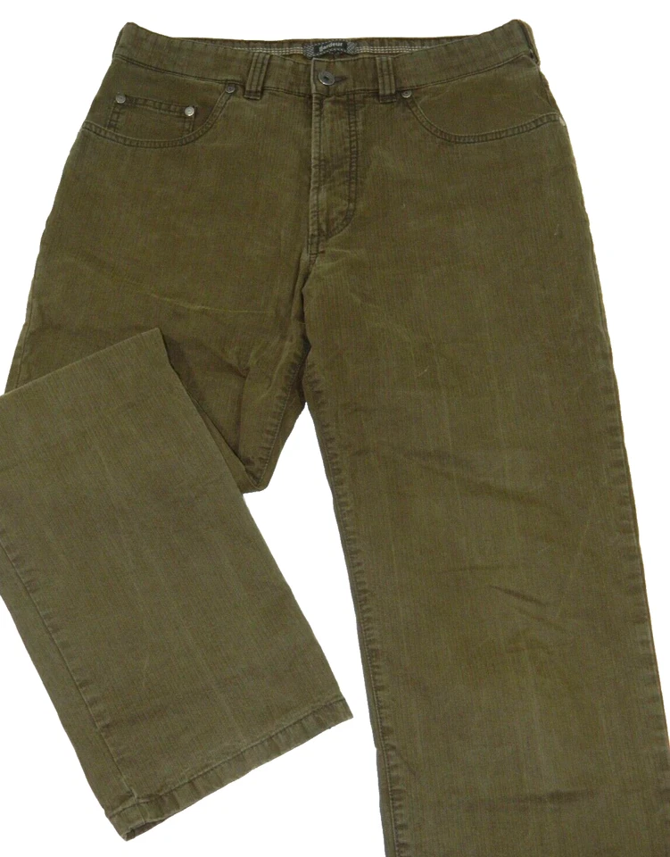 Jeans Gardeur para hombre verde marrón recto denim etiqueta 34/32 medida talla 30x31 Foto 2 de 4