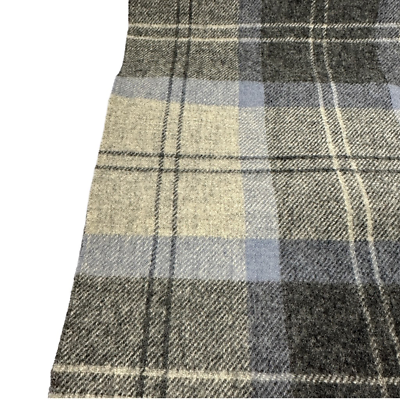 Vintage Saks Fifth Avenue Scarf Womens Gray Plaid 100% Wool Rectangle  Scotland