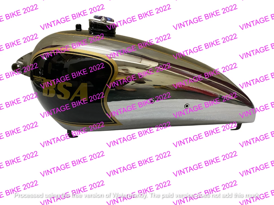 Tanque de gasolina BSA Zb32 Gold Star cromado pintado negro 1950 + tapa TAP/APTO PARA Foto 2 de 4