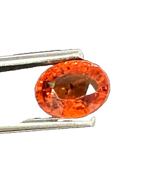 Sapphire natural orange color 2 to 3 carat oval shape loose stone 9x7 mm
