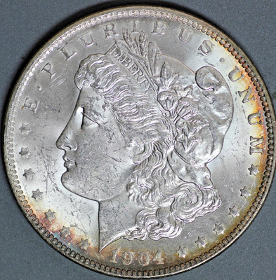 1904-O CHOICE-GEM BU MS MORGAN SILVER DOLLAR