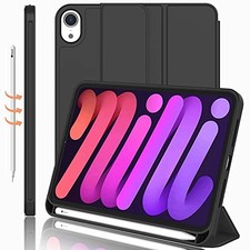 Case for iPad mini 7 2024 - Trifold Stand with Pencil Holder, Shockproof