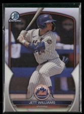 Jett Williams Rookie 2023 Bowman Draft Chrome Refractors New York Mets #BDC-89