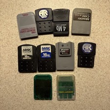 Bulk Lot: 10 Memory Cards for Retro Consoles   PS1/PS2/GameCube