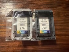2- Canon CL-276 Fine Color Ink Cartridge-New-SEALED-No Box