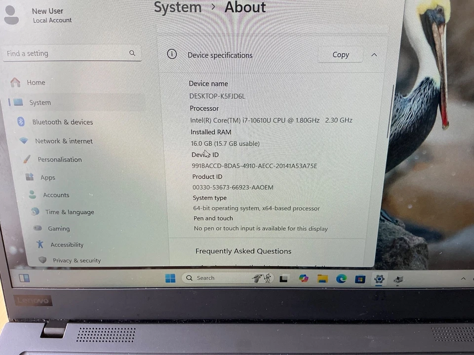 Lenovo ThinkPad X1 Carbon G8 · i7-10510U · 16GB · 256GB, photo 3 of 5