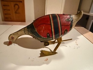 Antique Tin Litho Wind Up Toy MARX GOBBLING GOOSE