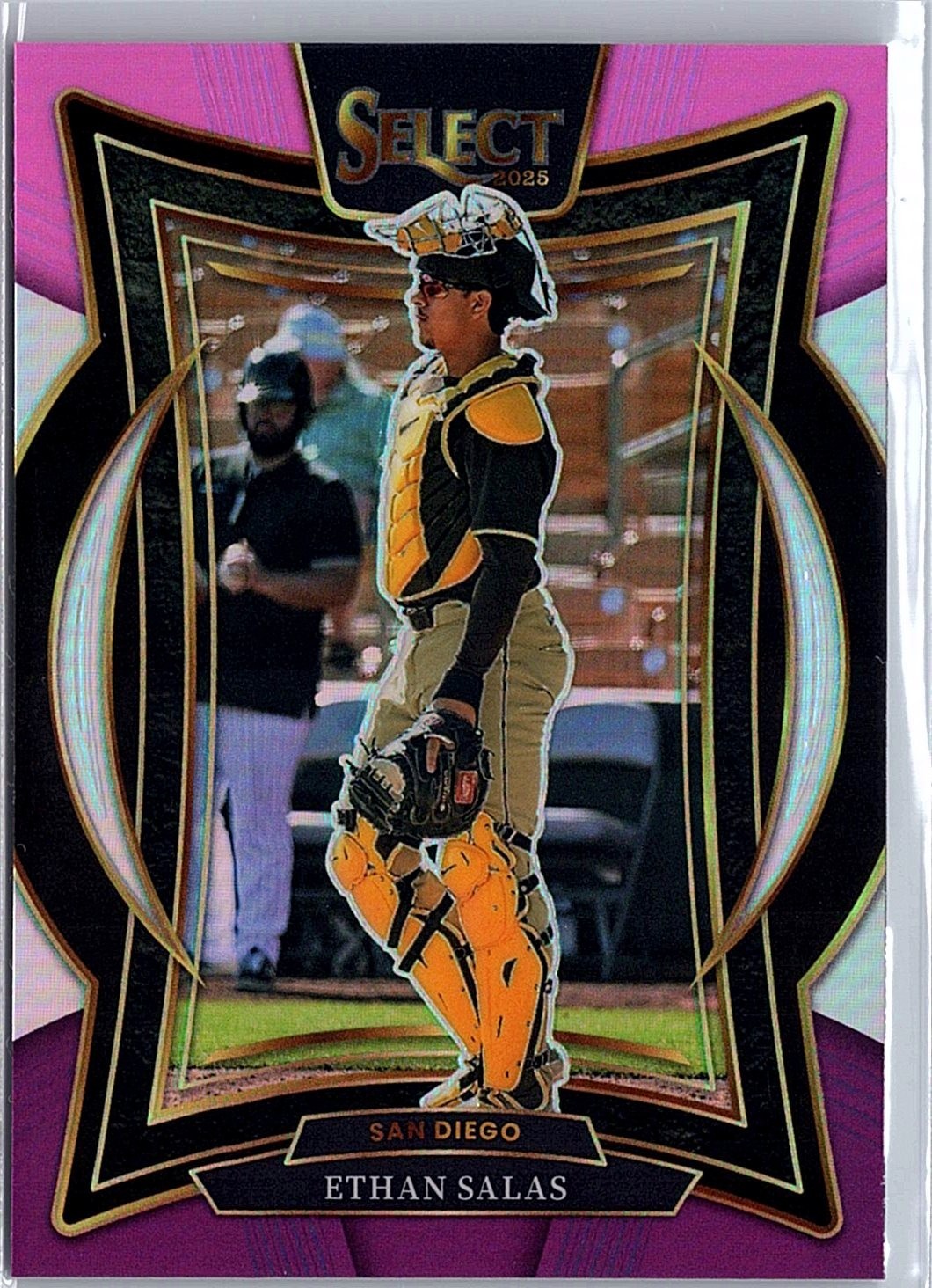 2025 Panini Select - Concourse Ethan Salas #17 Pink & Purple Prizm /225 (RC)