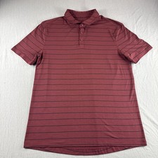 Lululemon Shirt Mens M Evolution Propel Polo Preppy Striped Lightweight Golf Top