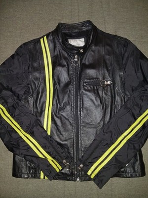 Women's Maxima Leather/Nylon Jacket Wilson's Leather Large Size  Pre-owned