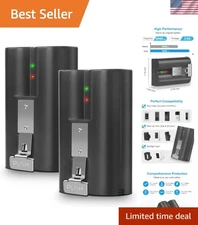 Rechargeable 2-Pack 6040mAh Batteries for Ring Doorbell & Cameras - Safeguarded