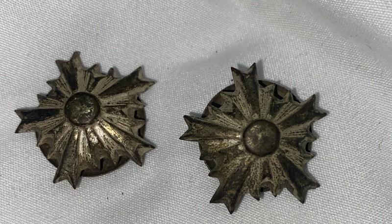 2 Vintage 1940’s-1950’s Era City Police Hap Badge Shield ? Military?
